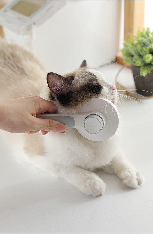 Premium Pet Grooming Comb Round Handle Smooth Deshedding Brush