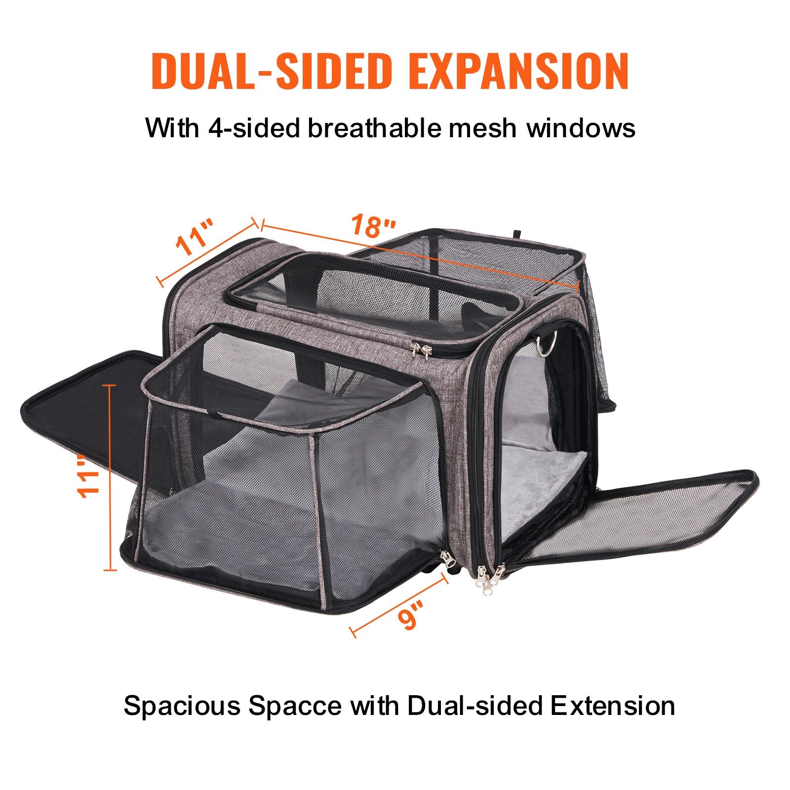 Airline Approved Rolling Pet Carrier with Wheels and Handle