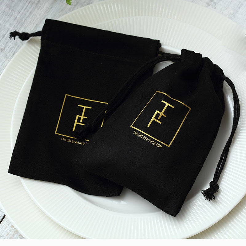 Luxury Flannel Drawstring Jewelry & Accessories Storage Pouch