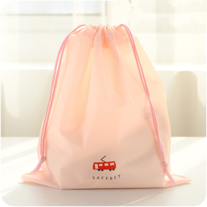 Animal Print Large Capacity Drawstring Cosmetic Storage Bag for Travel Use