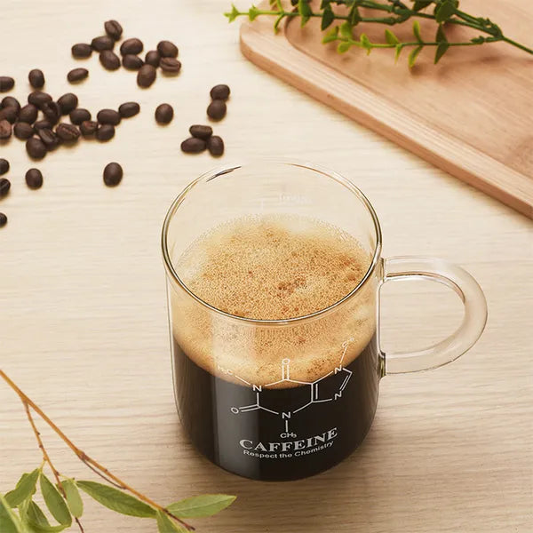 Borosilicate Glass Coffee Cup with Measurement Scale