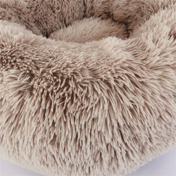 Luxury Round Plush Pet Bed Warm Cozy Nest Pad for Cats Dogs