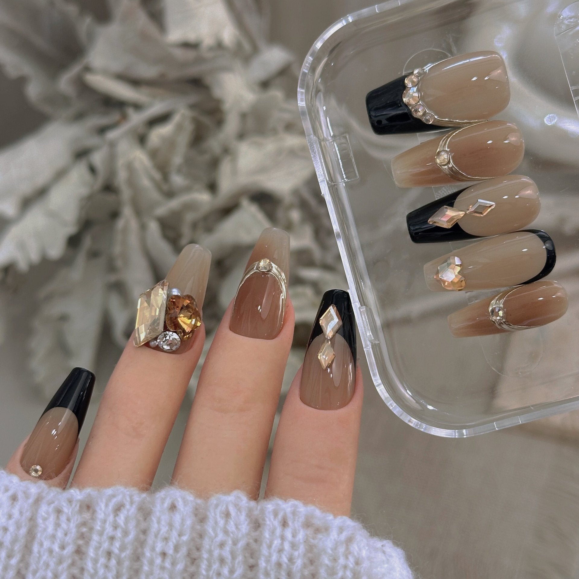 Handmade Exquisite White Armor Nail Charms