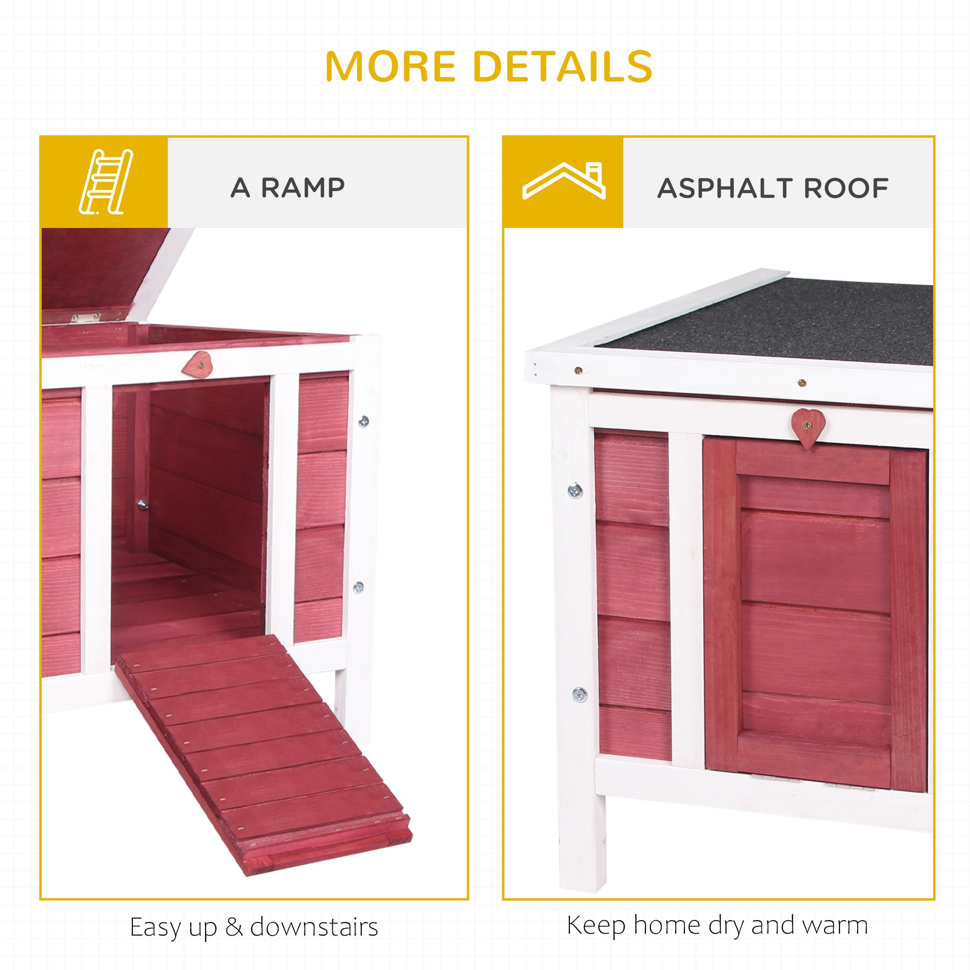 Small Wooden Rabbit Hutch with Waterproof Roof – Outdoor Bunny & Small Animal Shelter