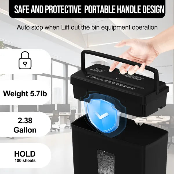5 Sheet Crosscut Paper Shredder P4 Security Home Office Jam Proof