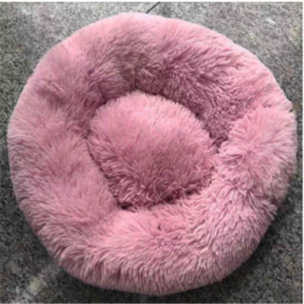 Luxury Round Plush Pet Bed Warm Cozy Nest Pad for Cats Dogs