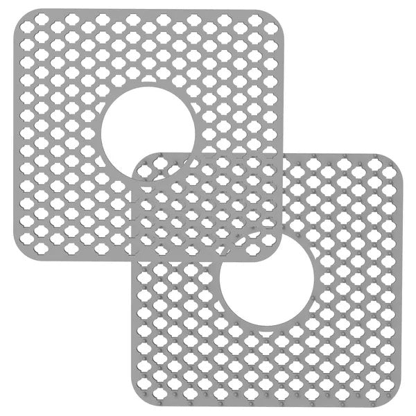 Silicone Sink Mat With Drain Hole Non Slip Protector Grid