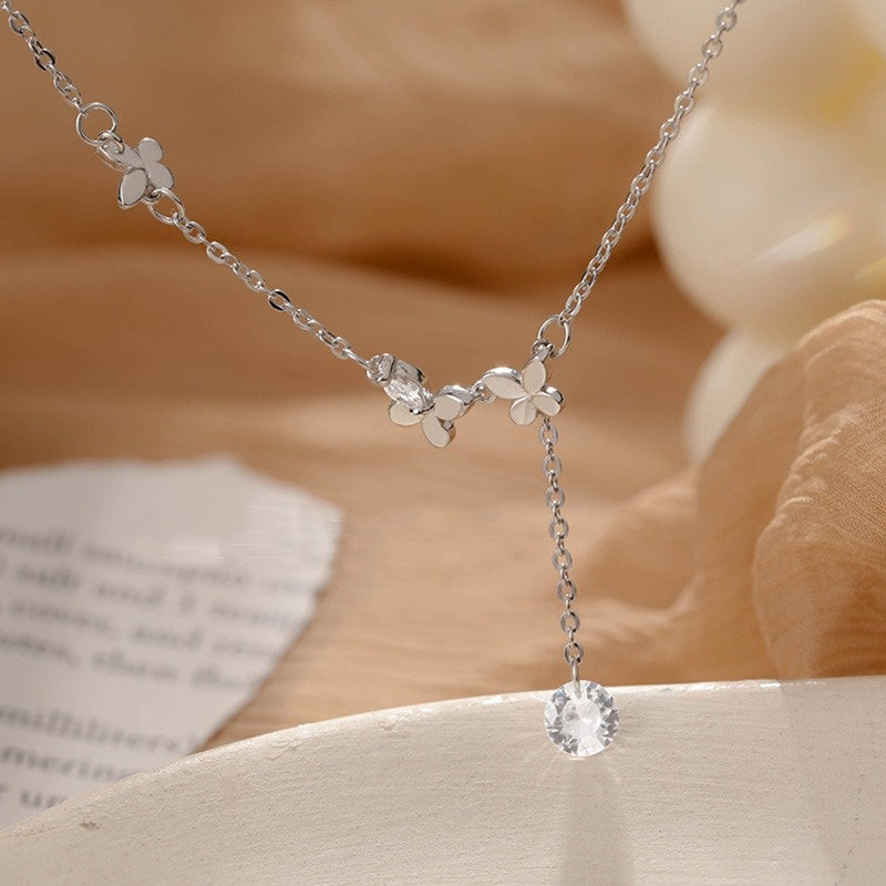 Elegant Butterfly Anklet Delicate Shiny Chain Summer Jewelry