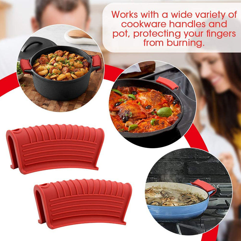 3-Piece Silicone Handle Covers for Cast Iron Skillets Set