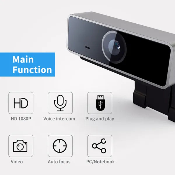 FHD 1080P Webcam USB Computer Camera with Microphone