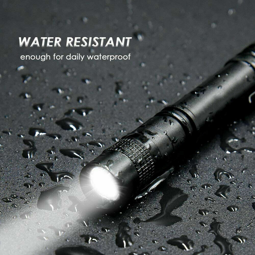 Mini Tactical Penlight LED Flashlight Portable Clip Torch Light