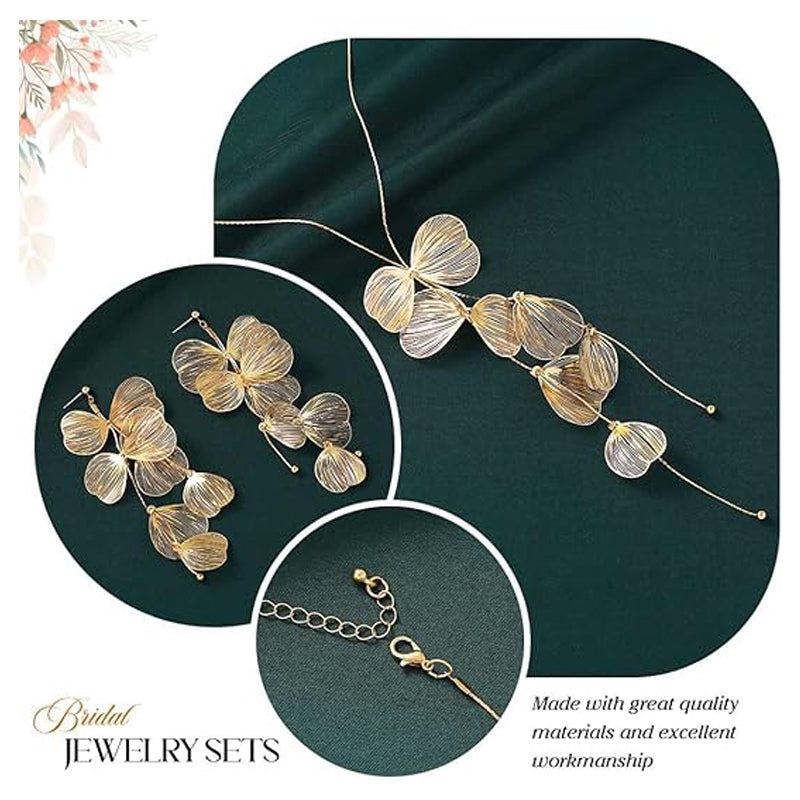 Trendy Gold Leaf Choker Tassel Necklace Boho Beach Jewelry