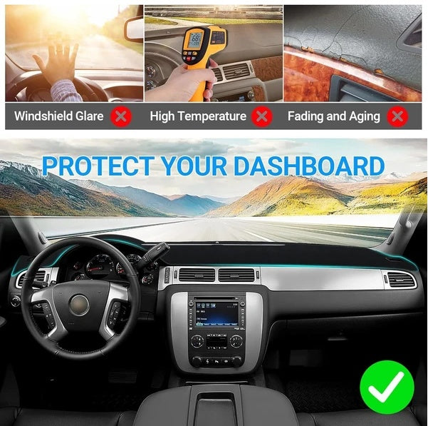 Dashboard Dash Cover Mat for Chevy Silverado Tahoe 2007–2014