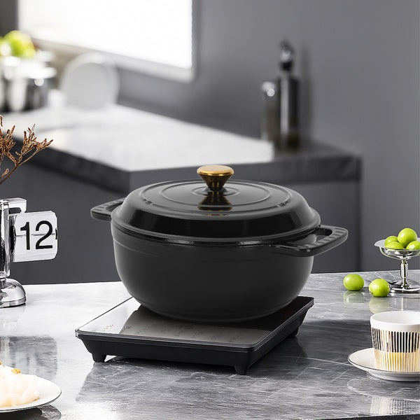 6QT Cast Iron Dutch Oven with Lid for Cooking