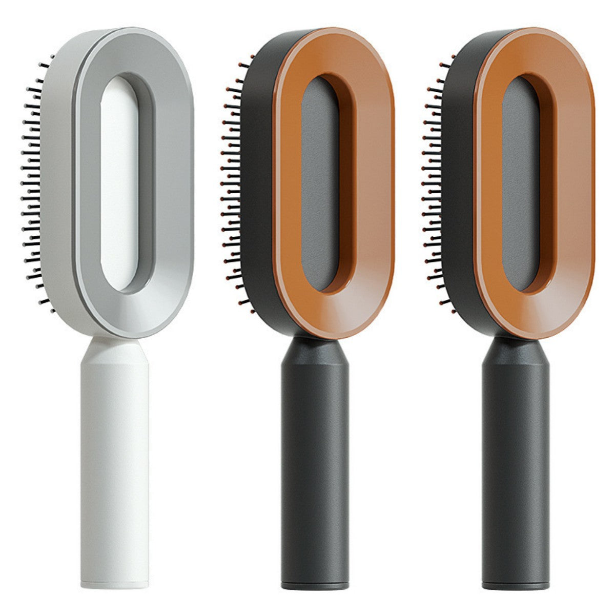 Self Cleaning Hair Brush with Scalp Massage & Detangling