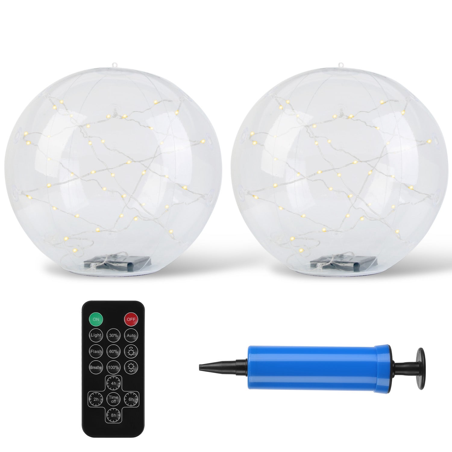 Floating Solar Pool Lights Remote Control Waterproof LED Balls