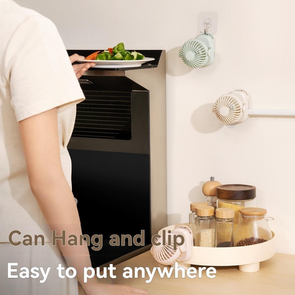 Powerful Portable Clip Fan USB Rechargeable Quiet Cooling