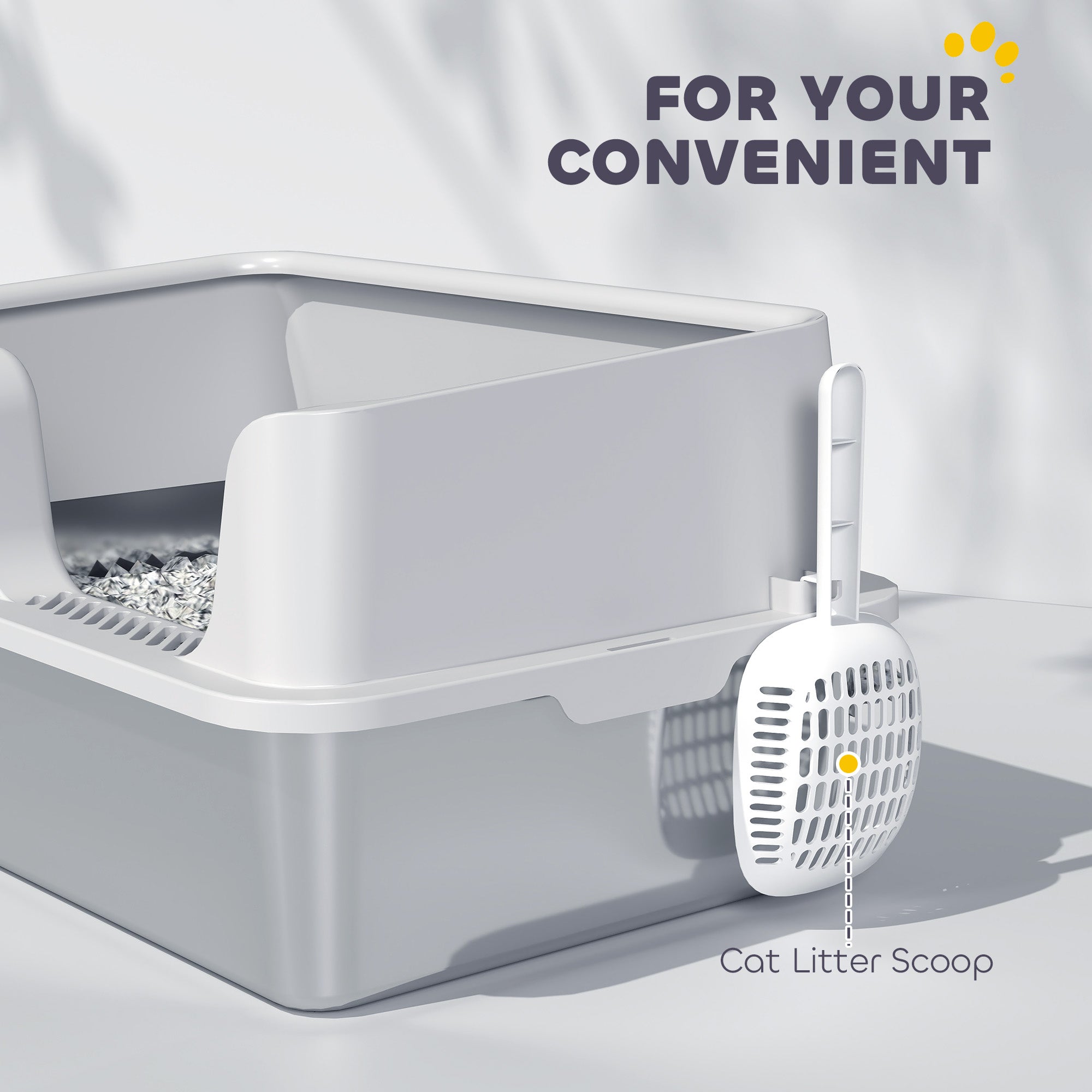 Premium Stainless Steel Cat Litter Box with High Sides