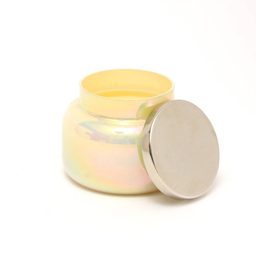 Pastel Yellow Scented Candle Jar with Lid Elegant Decor