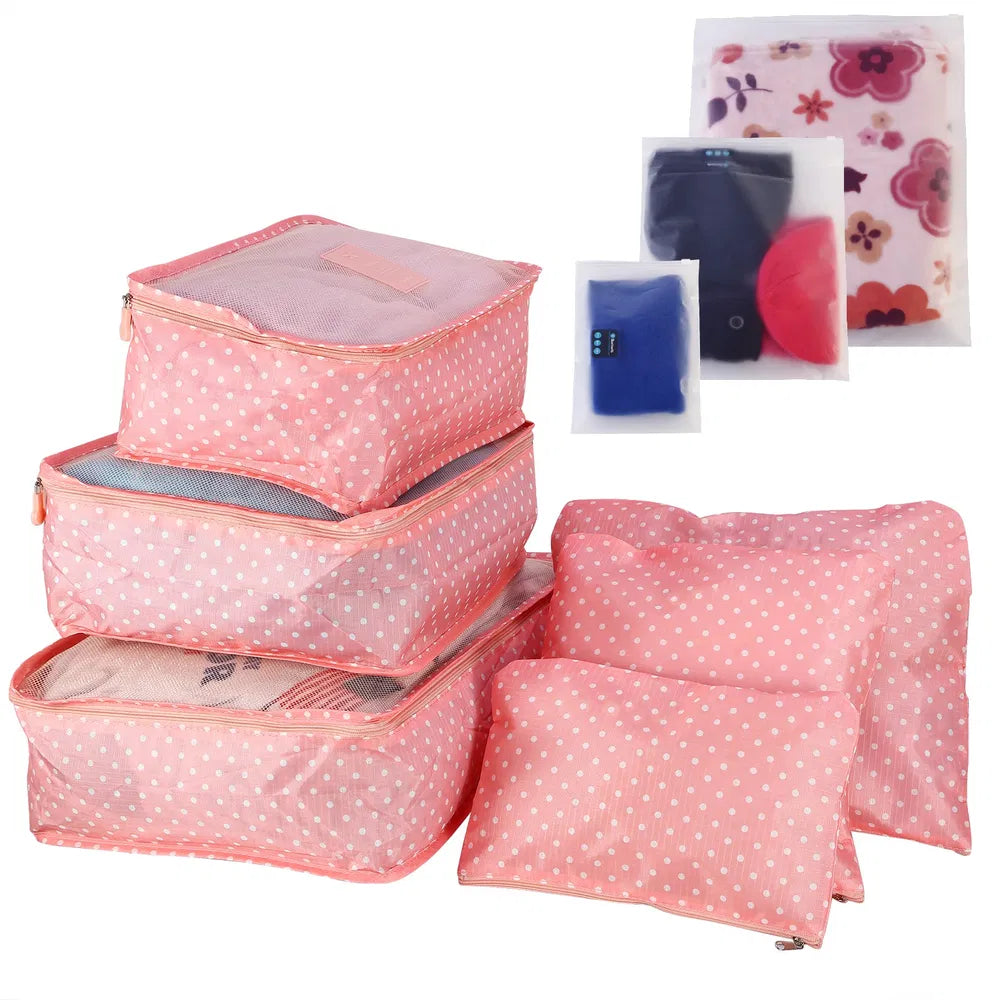 9Pcs Travel Packing Cubes Clothes Storage Organizer Set Bags