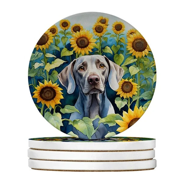 Silky Terrier Sandstone Coasters Set Decorative Drink Coasters