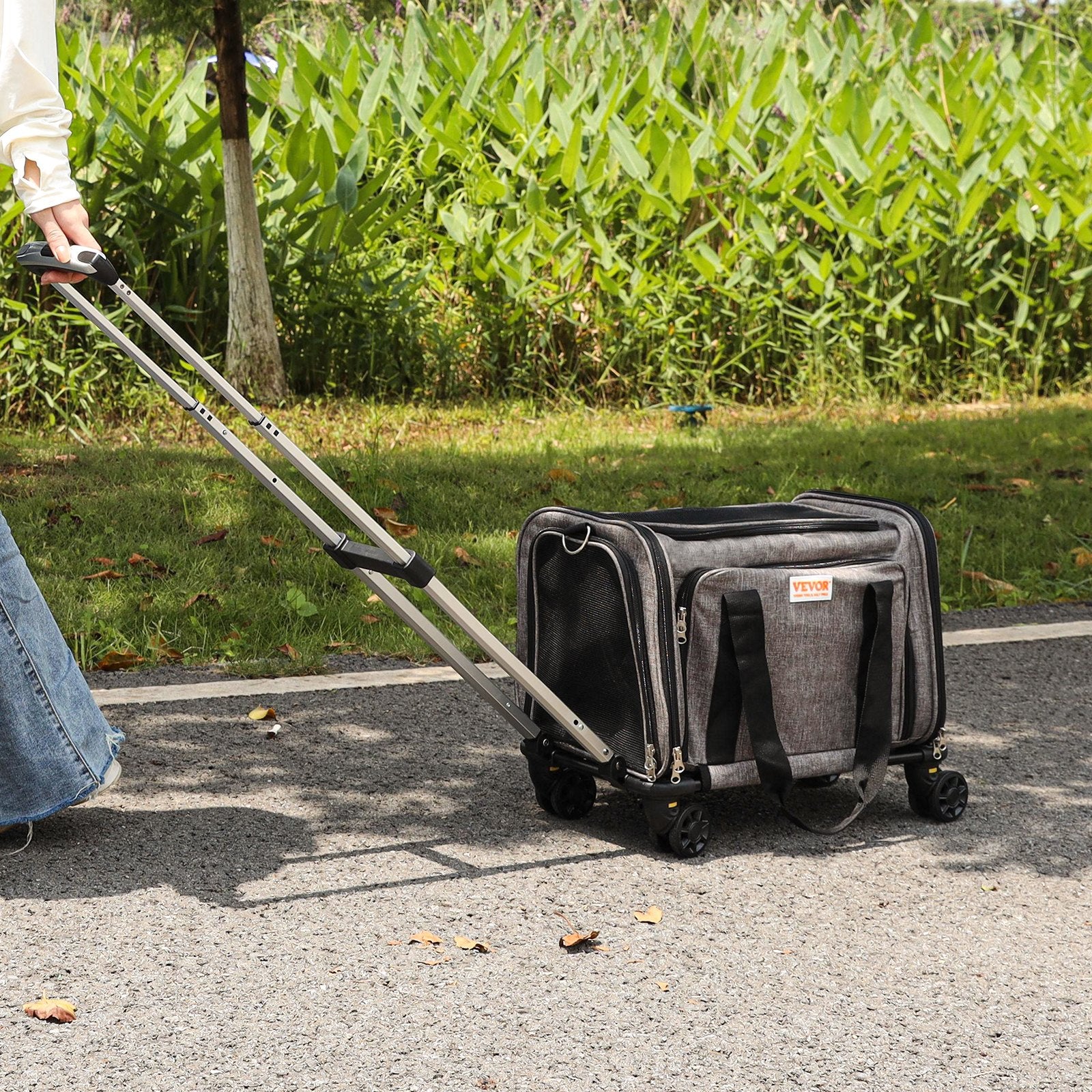 Airline Approved Rolling Pet Carrier with Wheels and Handle