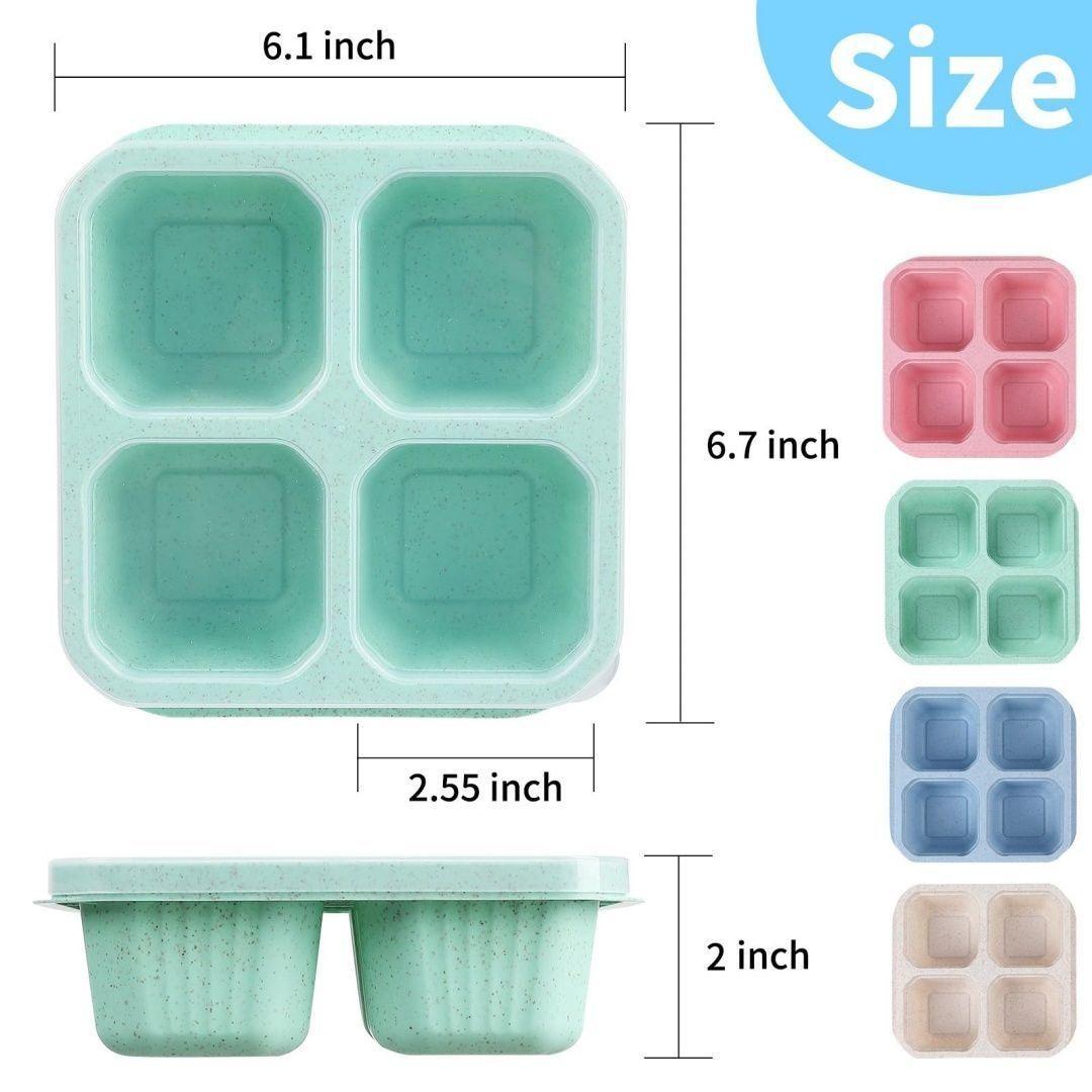 Portable 4 Compartment Eco Lunch Box for Daily Use