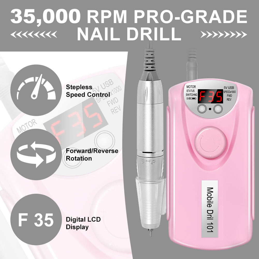 Professional 35000 RPM Rechargeable Nail Drill