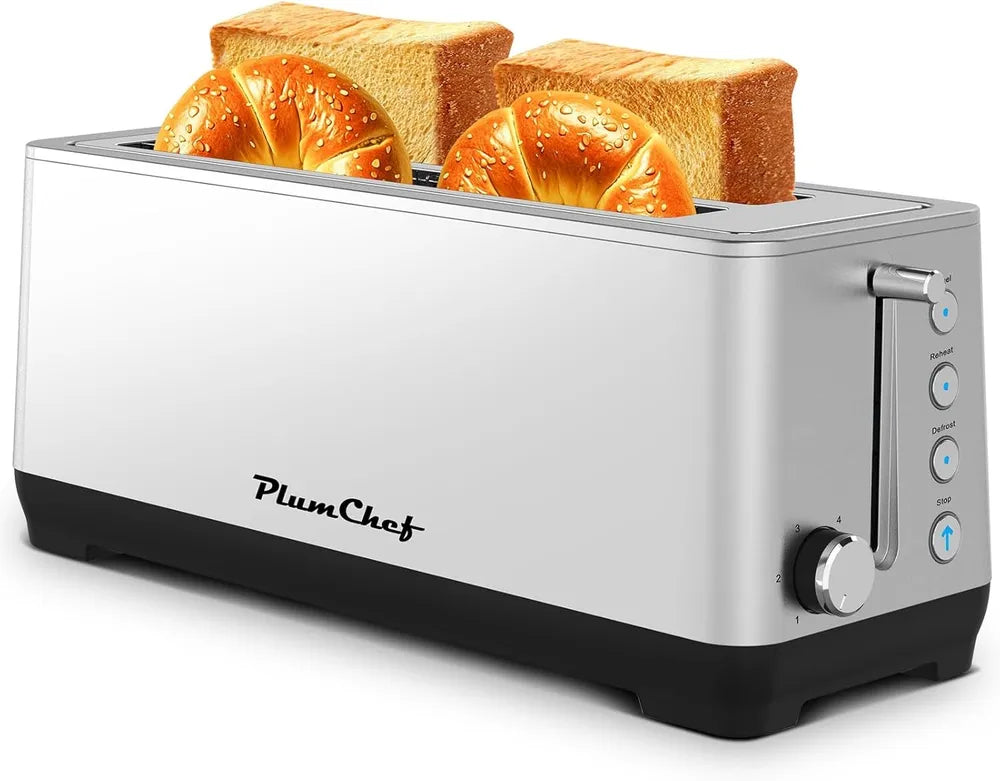 4 Slice Toaster with Extra Wide Slots and 6 Settings