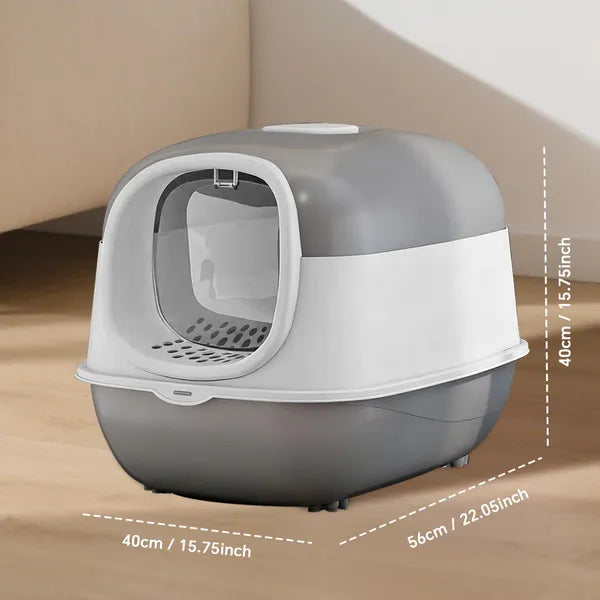 Enclosed Cat Litter Box with Lid – Large Covered Odor Control Cat Toilet