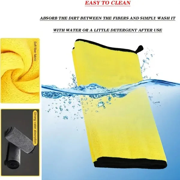 Premium Coral Velvet Car Wash Towel Ultra Absorbent & Scratch-Free