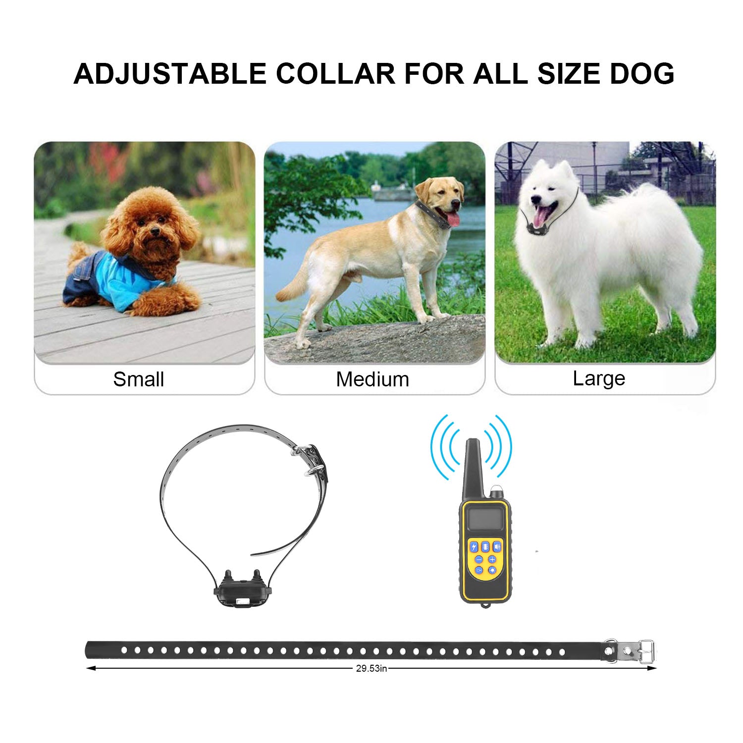 Remote Dog Training Collar with Waterproof Design and 4 Training Modes