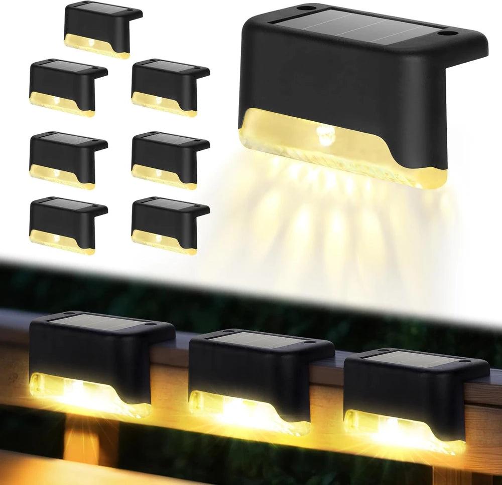 Solar Outdoor LED Step Lights 16/32PCS Garden Pathway Lighting