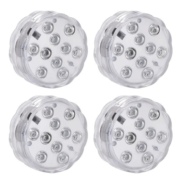 Submersible RGB LED Lights Waterproof Color Changing Remote 4 Pack