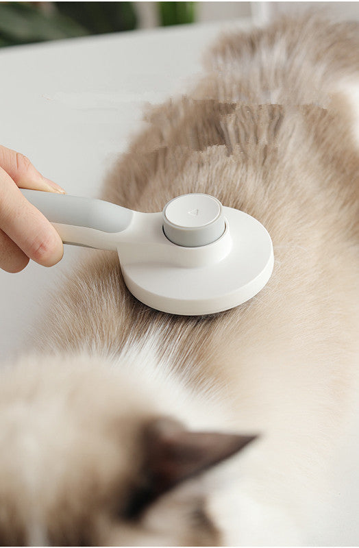 Premium Pet Grooming Comb Round Handle Smooth Deshedding Brush