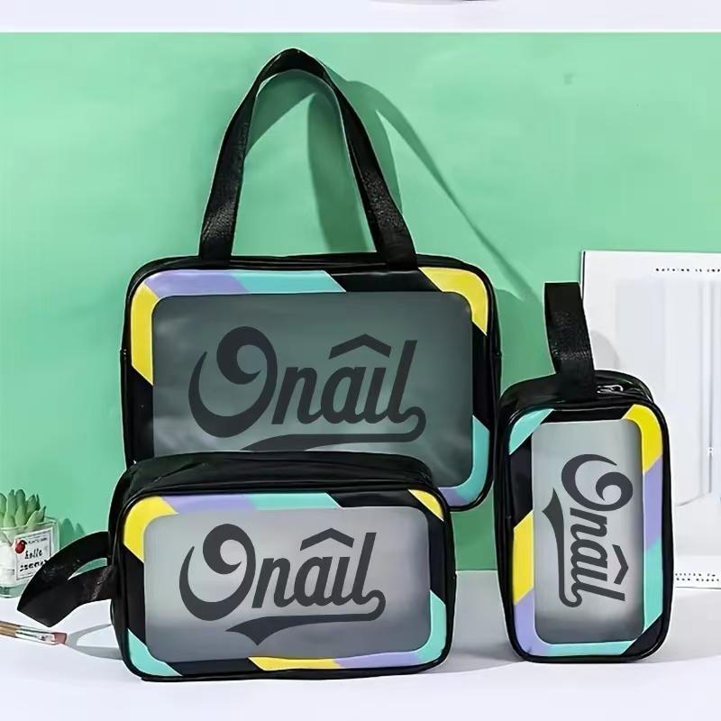 Upgraded Black Toiletry Bag 4 Piece Travel Organizer Set for Bathroom Essentials