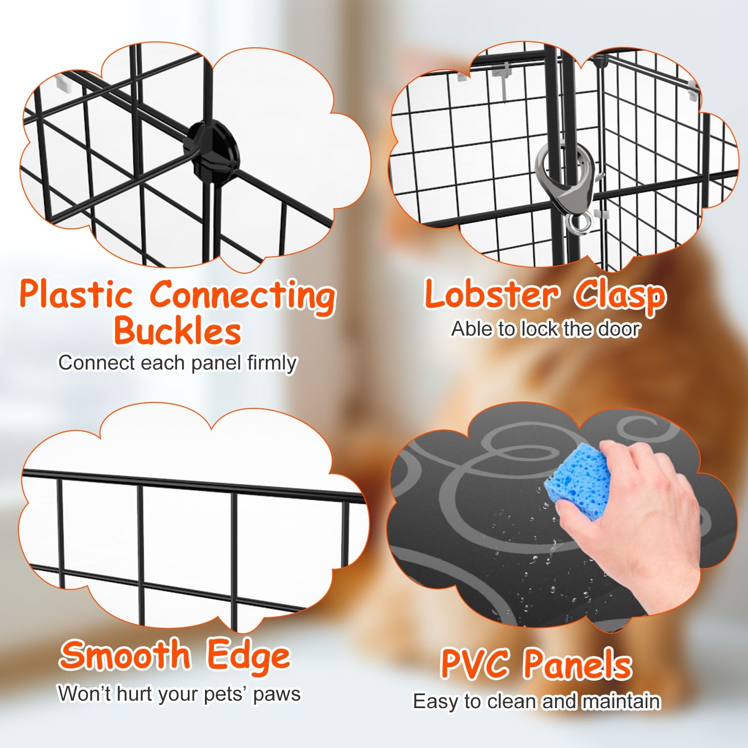 Premium 2 Tier Indoor Cat Cage Playpen with Ladder and Dual Doors