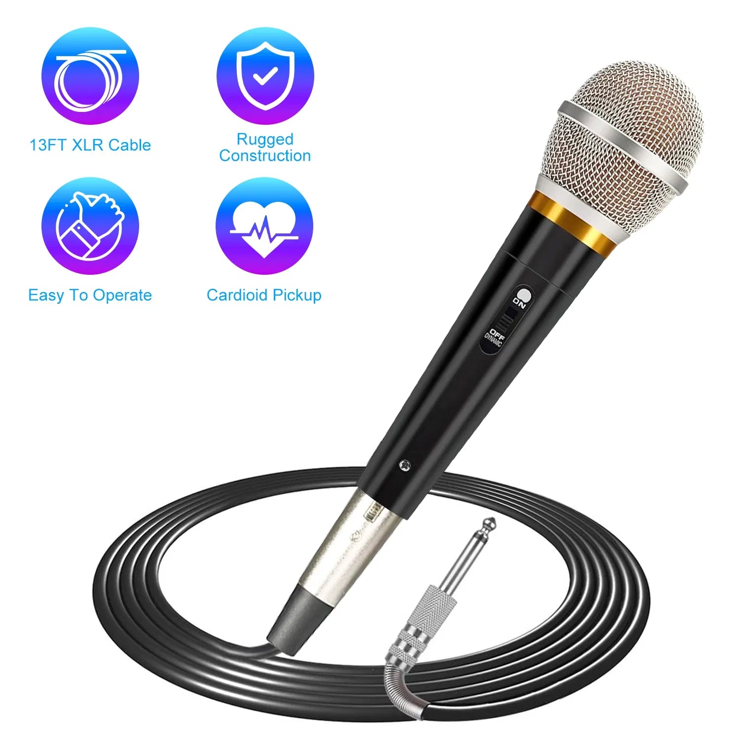 Handheld Dynamic XLR Microphone Cardioid Vocal Studio Mic