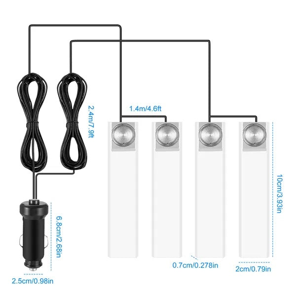Premium Car LED Interior Atmosphere Lights 360° Ambient Set