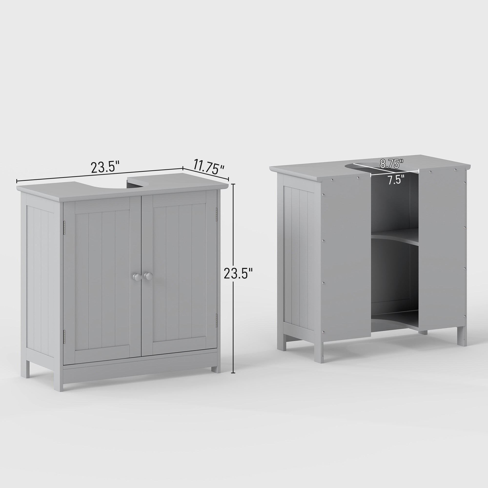 Bathroom Vanity Cabinet Under Sink Storage with Adjustable Shelf