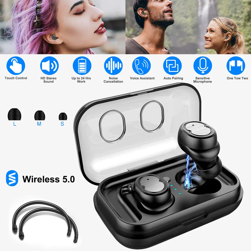TWS Wireless 5.0 Earbuds Touch Control Stereo Earphones