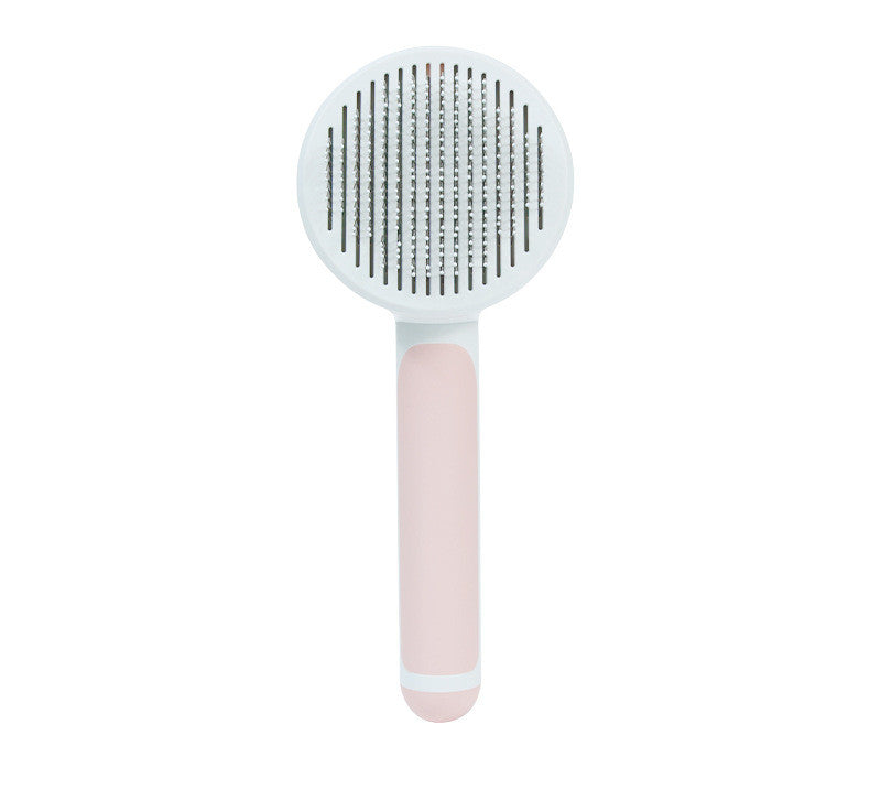 Premium Pet Grooming Comb Round Handle Smooth Deshedding Brush