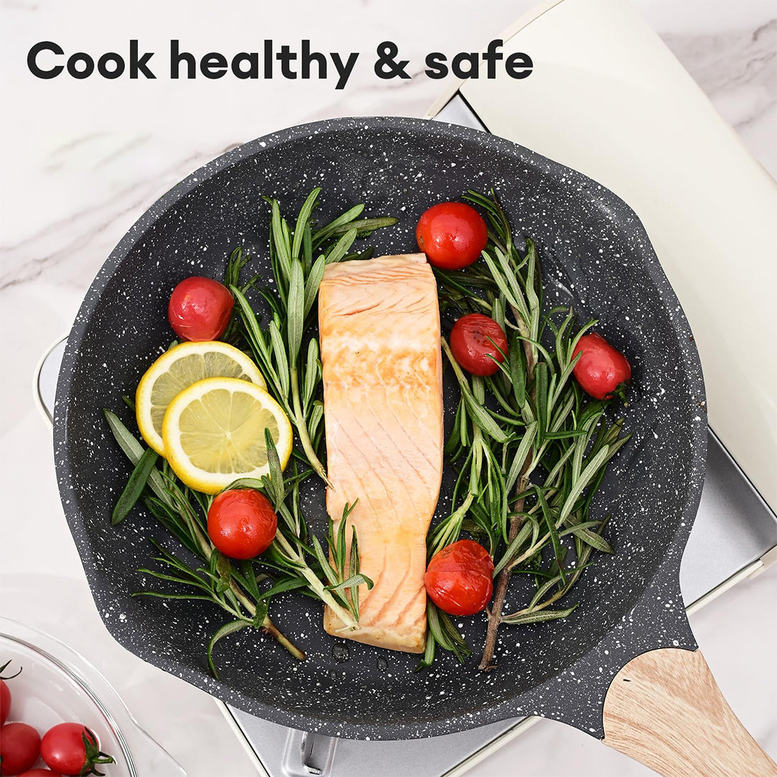 8 Inch Nonstick Frying Pan Stone Coating Induction Skillet