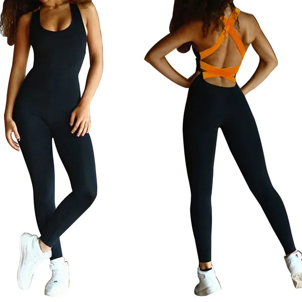 Women Sports Yoga Workout Gym Fitness Jumpsuit Activewear