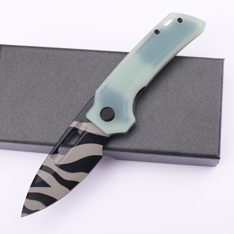 Tiger Stripe Folding Utility Knife Pocket Knife EDC Tool Clip