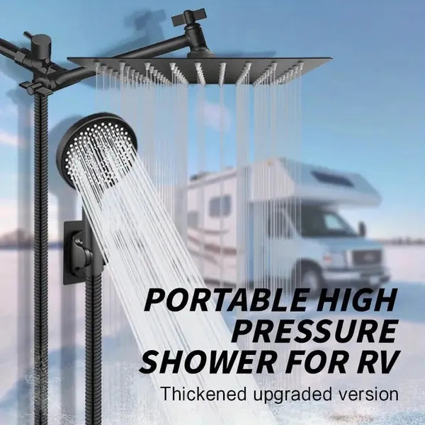 High Pressure Rain Shower Head Set with Handheld and Hose