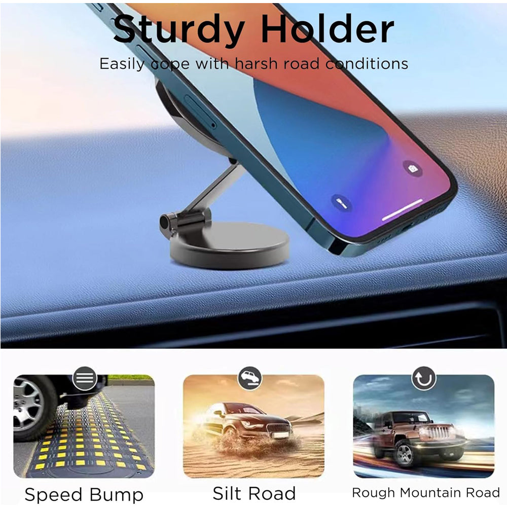 Magnetic Car Phone Mount Adjustable 360 Rotation Strong Holder