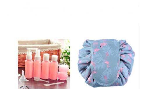 Animal Print Large Capacity Drawstring Cosmetic Storage Bag for Travel Use