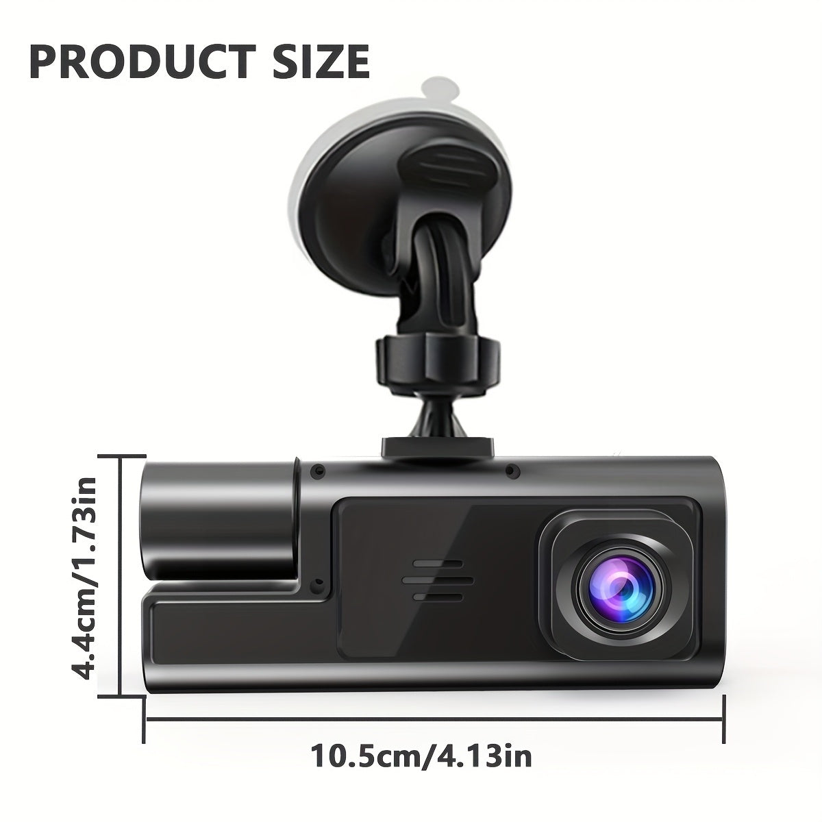 HD 1080P Driving Recorder Three Lens Dash Cam
