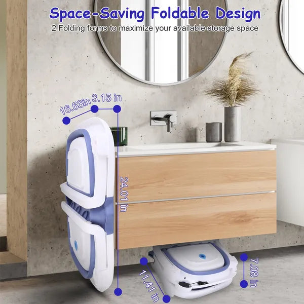 Collapsible Baby Bathtub with Thermometer Safe & Travel Friendly